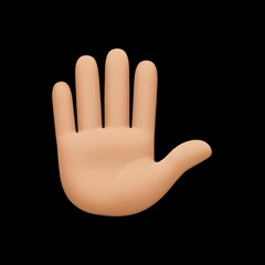 Fototapeta premium Raised Hand Emoji 