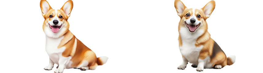 Corgi Dog isolated on transparent PNG.