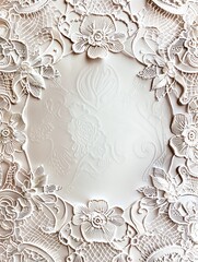 Intricate floral pattern with raised design, creating a delicate and elegant background.