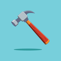 Hammer Cartoon Illustration for Construction Work
