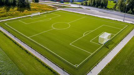 tennis court line on green grass