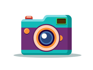 vector illustration colorful camera icon isolated on white background.
