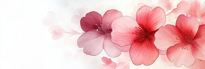 Fototapeta premium Elegant Floral Design with Soft Pink Hues