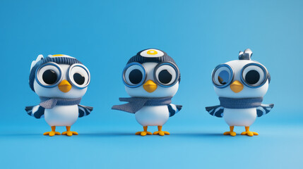 Fototapeta premium blue and white bird