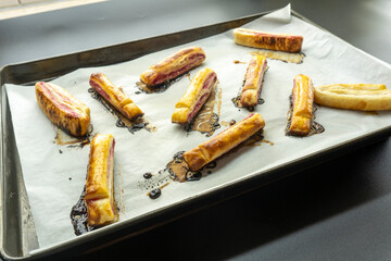 Jam Puff Pastry Dessert. Dessert. food concept