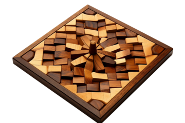 Fun and Challenging Puzzle Isolated on Transparent Background