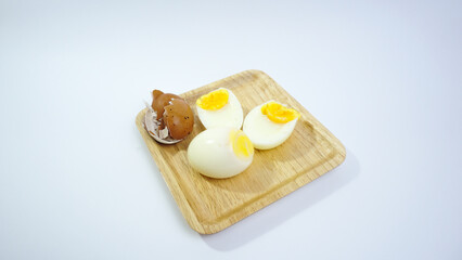 Soft-Boiled Egg on White Background