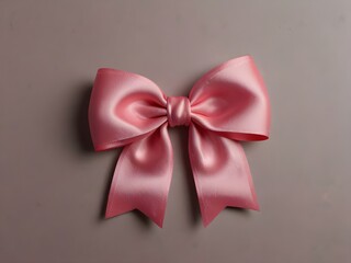 A lady with a pink sweater and a pink ribbon bolstering her breasts. ai generated