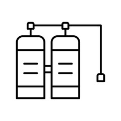 oxygen tank line icon