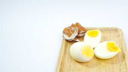 Soft-Boiled Egg on White Background