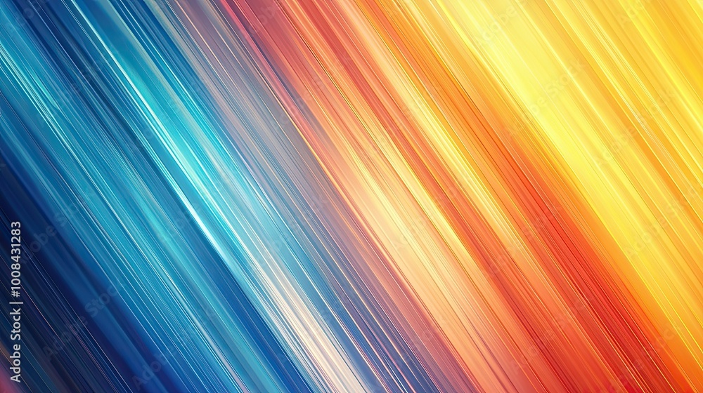 Poster abstract colorful background with diagonal lines. vibrant gradient transitioning from cool blues to 