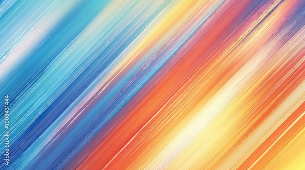 Poster abstract colorful background with diagonal lines. gradient smoothly transitions from cool blues to w