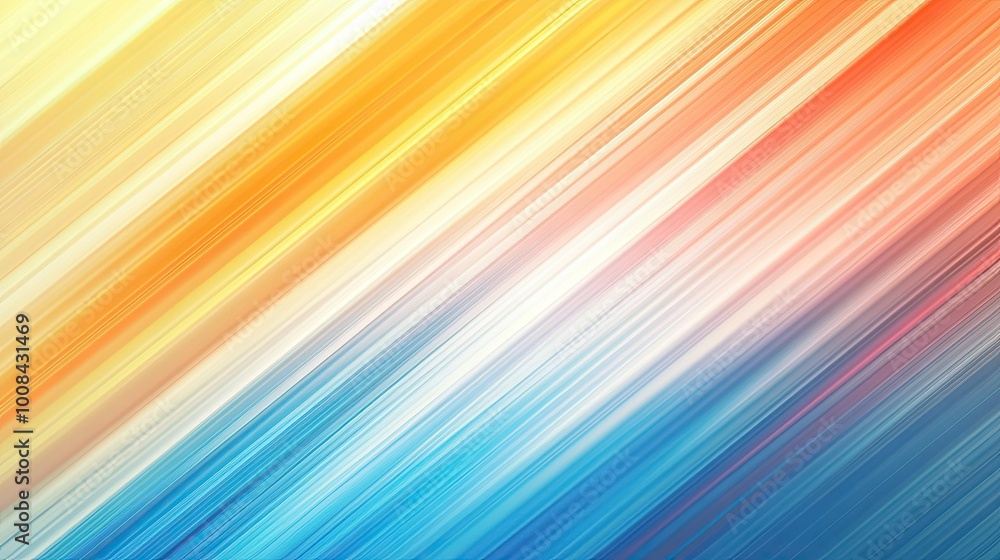 Poster abstract colorful background with diagonal lines. gradient smoothly transitions from cool blues to w
