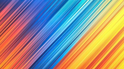Abstract diagonal lines with blue-to-orange gradient. Colorful, soft transitions create a vibrant, energetic background design.