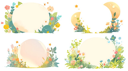 Floral Frame Designs with Playful Elements