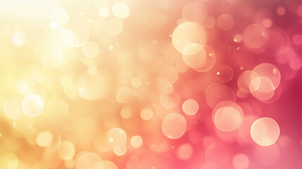 Fototapeta premium Sparkling Bokeh Lights in Warm Tones of Gold and Pink