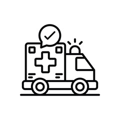 Ambulance icon vector stock illustration