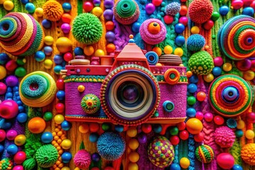 Fototapeta premium Creative Stop Motion Animation of Colorful Objects in Motion Capturing Dynamic Visual Storytelling