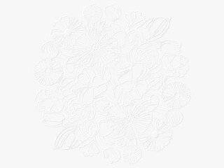 embossed image of flowers