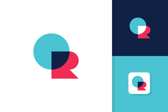 letter r o logo design vector template