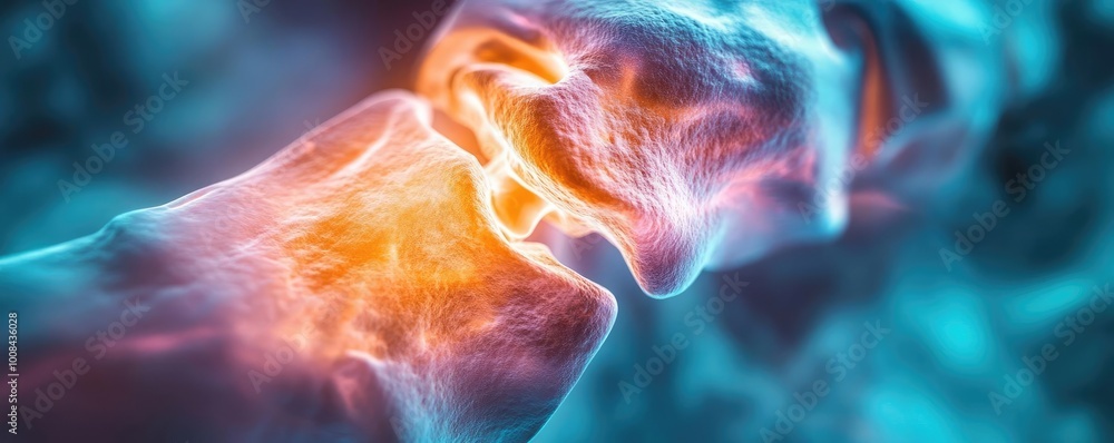 Poster stunning close-up of a joint in motion, showcasing vibrant colors and dynamic energy. perfect for he