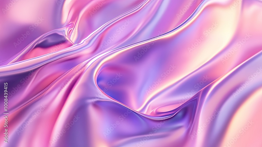 Poster blurred holographic background with shiny metallic foil effect. abstract gradient transitions in vio