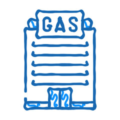 company gas service doodle icon sketch vector. company gas service sign. isolated symbol illustration