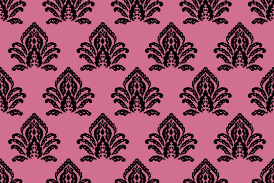 Motifs African boho paisley Floral Ikat pattern embroidery border. Ethnic ikat floral Ethnic Indian Pattern Ikat pattern Ethnic Pattern.Border indian floral Aztec embroidery border seamless patterns.