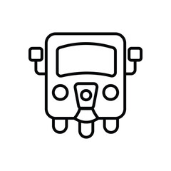 Rickshaw icon vector stock illustration