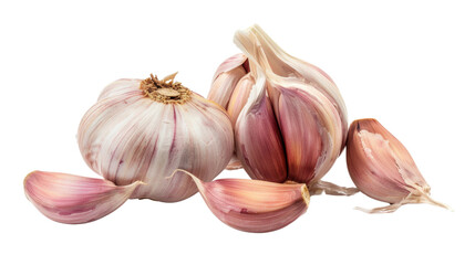 Obraz premium Garlic cloves on white background 