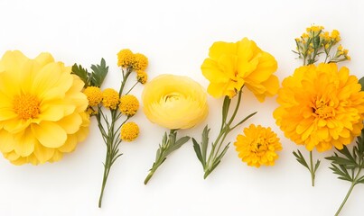 Bright Yellow Flower Arrangement, Generative AI 