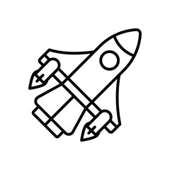 Obraz premium Space Shuttle icon vector stock illustration