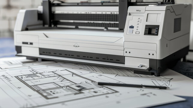 Inkjet printers for printing high-resolution architectural and civil engineering drawings