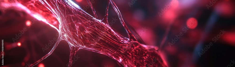 Poster Abstract representation of a vibrant red structure, showcasing intricate patterns and textures in a visually striking design.