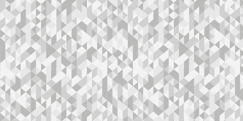 Seamless geometric pattern square shapes low polygon backdrop background. Abstract geometric wall tile and metal cube background triangle wallpaper. Gray and white polygonal background.