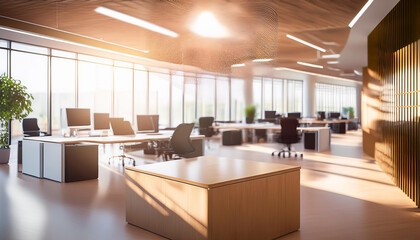 Fototapeta premium bright office interior with modern furniture and business focused atmosphere