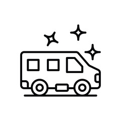 Minibus icon vector stock illustration
