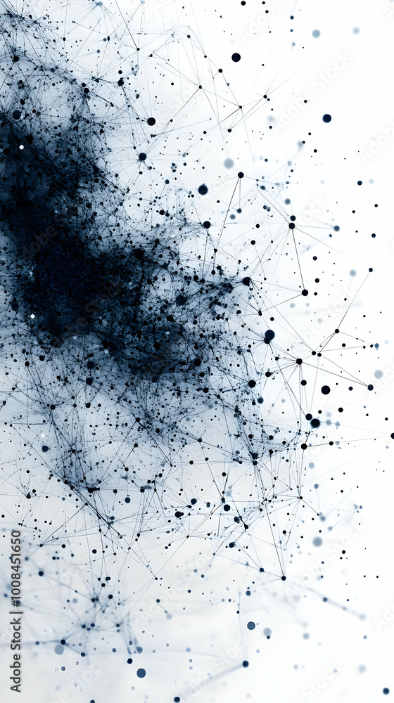 Poster abstract background of interconnected dots and lines