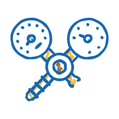 regulator gas service doodle icon sketch vector. regulator gas service sign. isolated symbol illustration