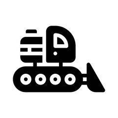 Icon Bulldozer With Style Glyph