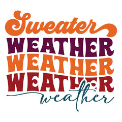 Sweater weather Retro SVG Art & Illustration