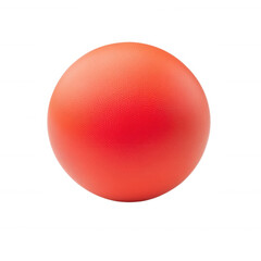 Red exercise ball, isolated on white background.