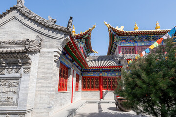 Temple architecture in Xi'an, China