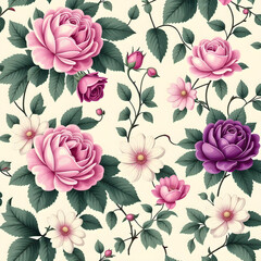 vintage wallpaper with flowers