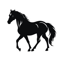 Obraz premium black silhouette of a horse