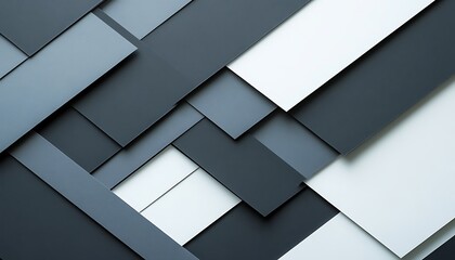 Fototapeta premium Abstract Geometric Pattern in Gray and White