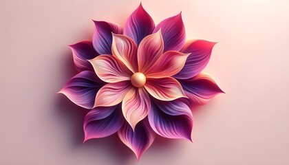 Fototapeta premium Abstract pink gradient flower