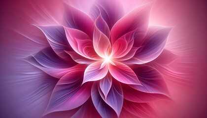 Fototapeta premium Abstract pink gradient flower