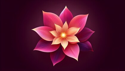 Fototapeta premium Abstract pink gradient flower