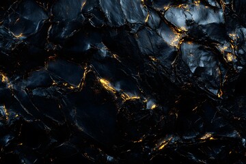 Dark textured surface with glowing highlights resembling rock formations.